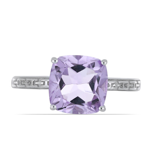 Silberring mit Rose De France Amethyst