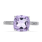 Silberring mit Rose De France Amethyst