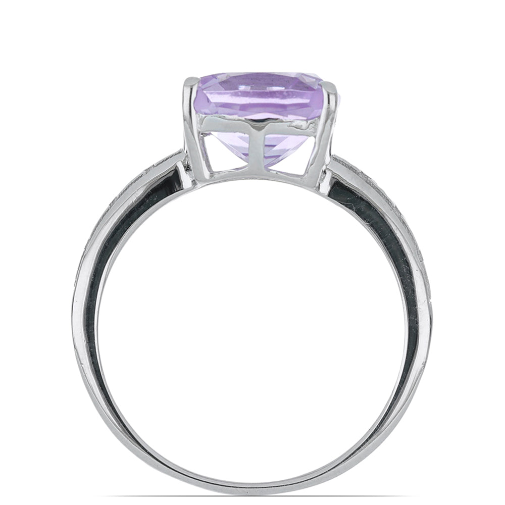 Silberring mit Rose De France Amethyst 3 