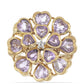 Goldplattierter Silberring mit Rose De France Amethyst und weißem Topas