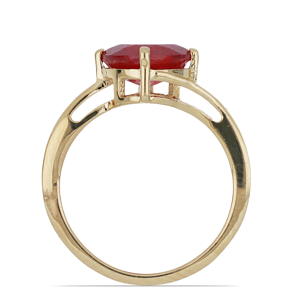 Goldplattierter Silberring mit Rubin aus Madagaskar 3 