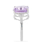 Silberring mit Rose De France Amethyst und weißem Zirkon