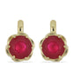 Goldplattierte Silberohrringe mit Rubin aus Madagaskar