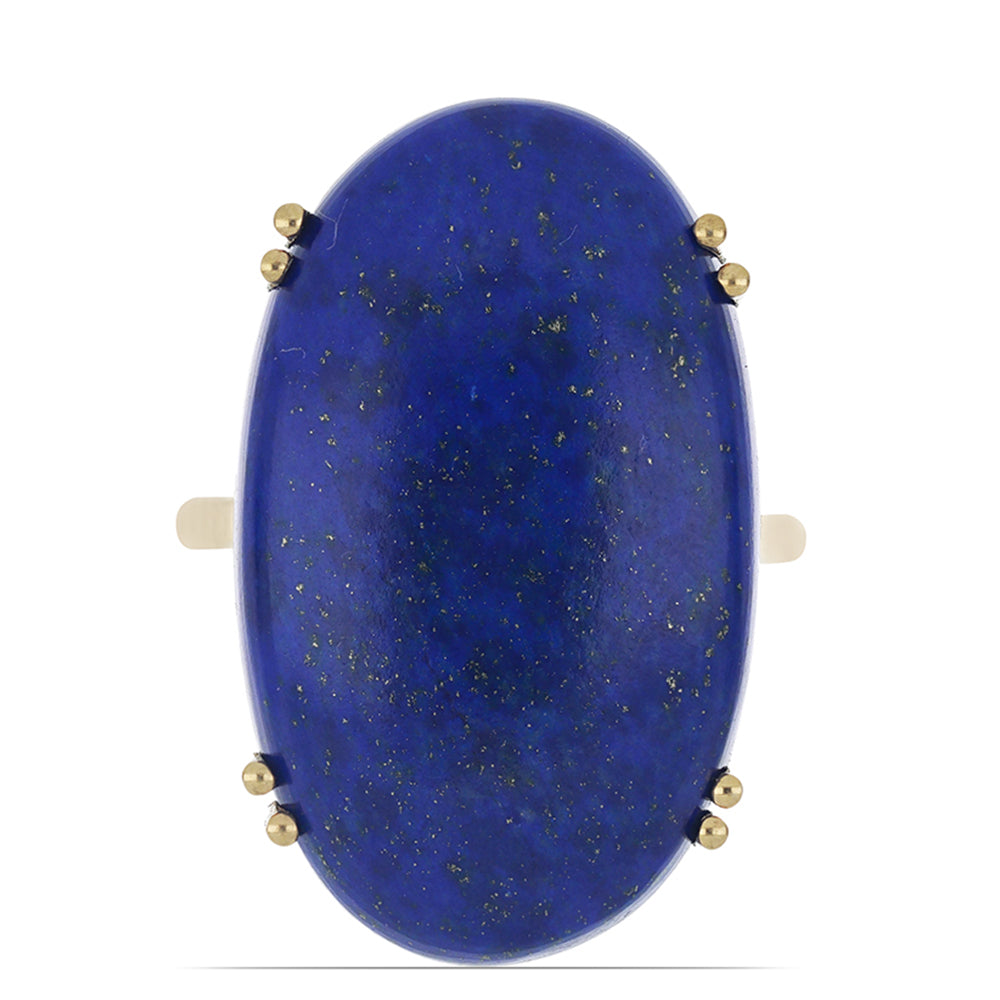 Goldplattierter Silberring mit Lapislazuli aus Badakhshan 1 
