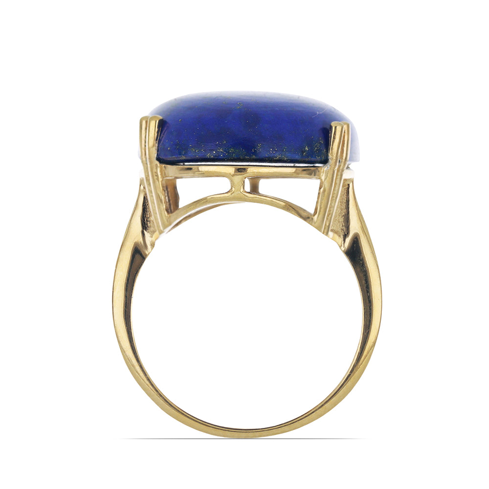 Goldplattierter Silberring mit Lapislazuli aus Badakhshan 2 