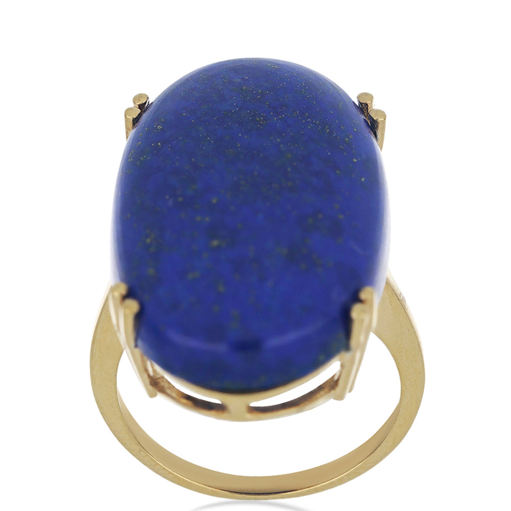 Goldplattierter Silberring mit Lapislazuli aus Badakhshan 4 