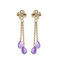 Goldplattierte Silberohrringe mit Amethyst aus Vera Cruz und weißem Topas