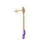 Goldplattierte Silberohrringe mit Amethyst aus Vera Cruz und weißem Topas