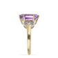 Goldplattierter Silberring mit Amethyst aus Vera Cruz und weißem Topas