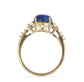 Goldplattierter Silberring mit Lapislazuli aus Badakhshan und weißem Topas