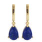 Goldplattierte Silberohrringe mit Lapislazuli aus Badakhshan