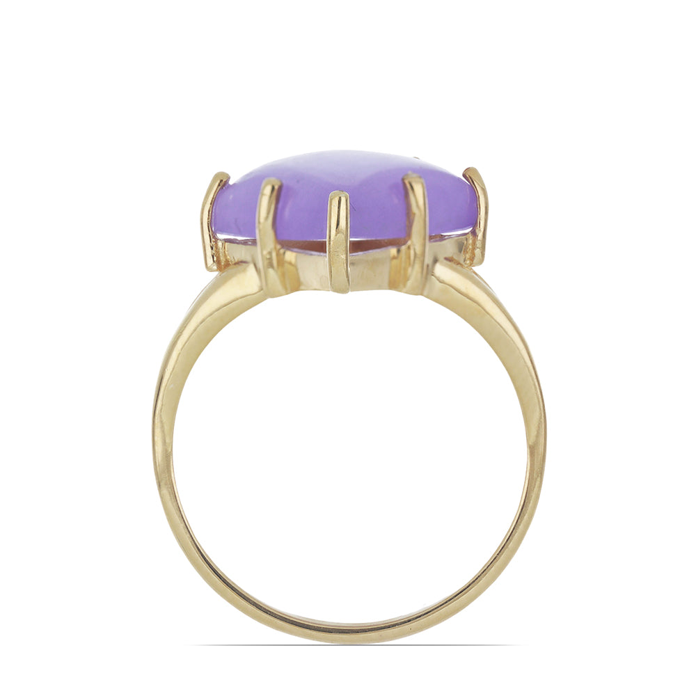Goldplattierter Silberring mit lavendelfarbenem Jadeit aus Marsden River 3 