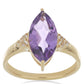 Goldplattierter Silberring mit Amethyst aus Vera Cruz und weißem Topas