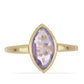Goldplattierter Silberring mit Amethyst aus Vera Cruz