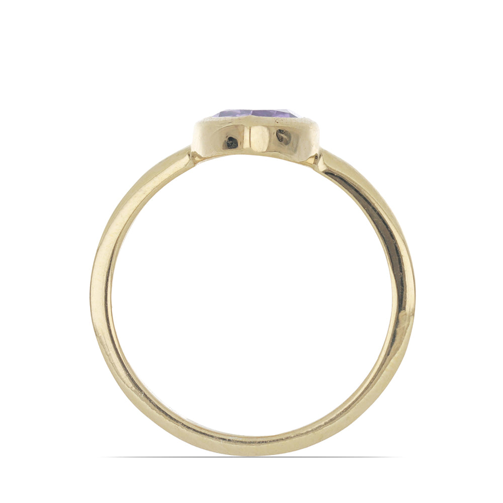 Goldplattierter Silberring mit Amethyst aus Vera Cruz 3 