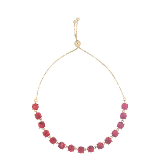 Goldplattiertes Silberarmband mit roter Schwammkoralle