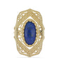 Goldplattierter Silberring mit Lapislazuli aus Badakhshan