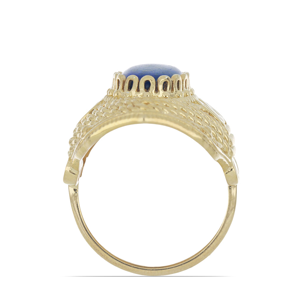 Goldplattierter Silberring mit Lapislazuli aus Badakhshan 2 