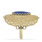 Goldplattierter Silberring mit Lapislazuli aus Badakhshan