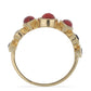 Goldplattierter Silberring mit roter Schwammkoralle