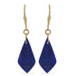 Goldplattierte Silberohrringe mit Lapislazuli aus Badakhshan