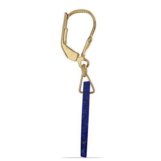 Goldplattierte Silberohrringe mit Lapislazuli aus Badakhshan