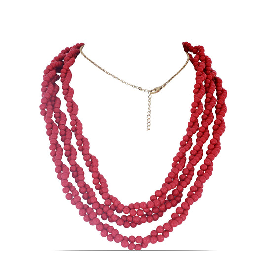 Goldplattierte Silberhalskette mit roter Schwammkoralle