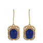 Goldplattierte Silberohrringe mit Lapislazuli aus Badakhshan und weißem Topas