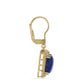 Goldplattierte Silberohrringe mit Lapislazuli aus Badakhshan und weißem Topas