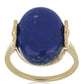 Goldplattierter Silberring mit Lapislazuli aus Badakhshan