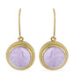Goldplattierte Silberohrringe mit lavendelfarbenem Jadeit aus Marsden River