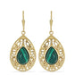 Goldplattierte Silberohrringe mit Wales Malachit