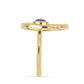 Goldplattierter Silberring mit lavendelfarbenem Jadeit aus Marsden River
