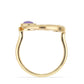 Goldplattierter Silberring mit lavendelfarbenem Jadeit aus Marsden River