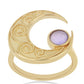 Goldplattierter Silberring mit lavendelfarbenem Jadeit aus Marsden River