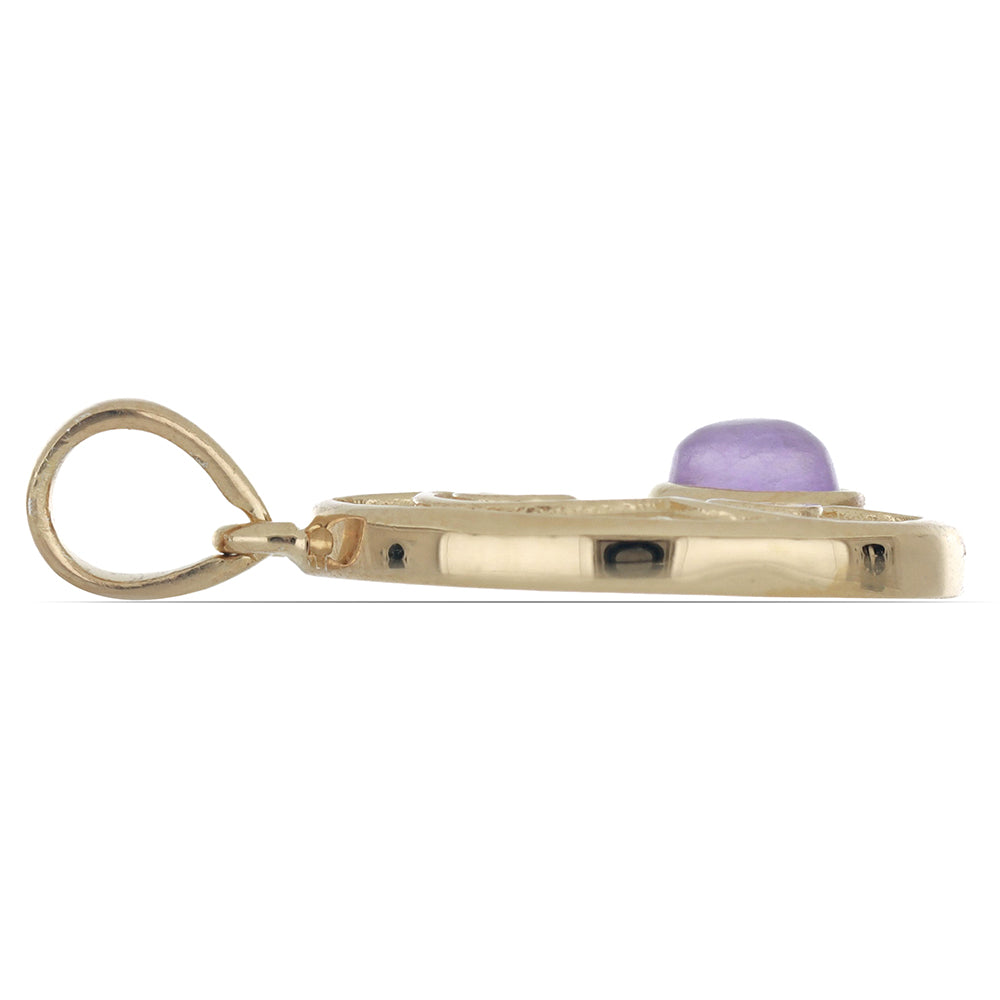 Goldplattierter Silberanhänger mit lavendelfarbenem Jadeit aus Marsden River 2 