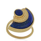 Goldplattierter Silberring mit Lapislazuli aus Badakhshan