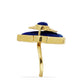 Goldplattierter Silberring mit Lapislazuli aus Badakhshan