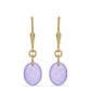 Goldplattierte Silberohrringe mit lavendelfarbenem Jadeit aus Marsden River