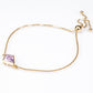 Goldplattiertes Silberarmband mit Amethyst aus Vera Cruz