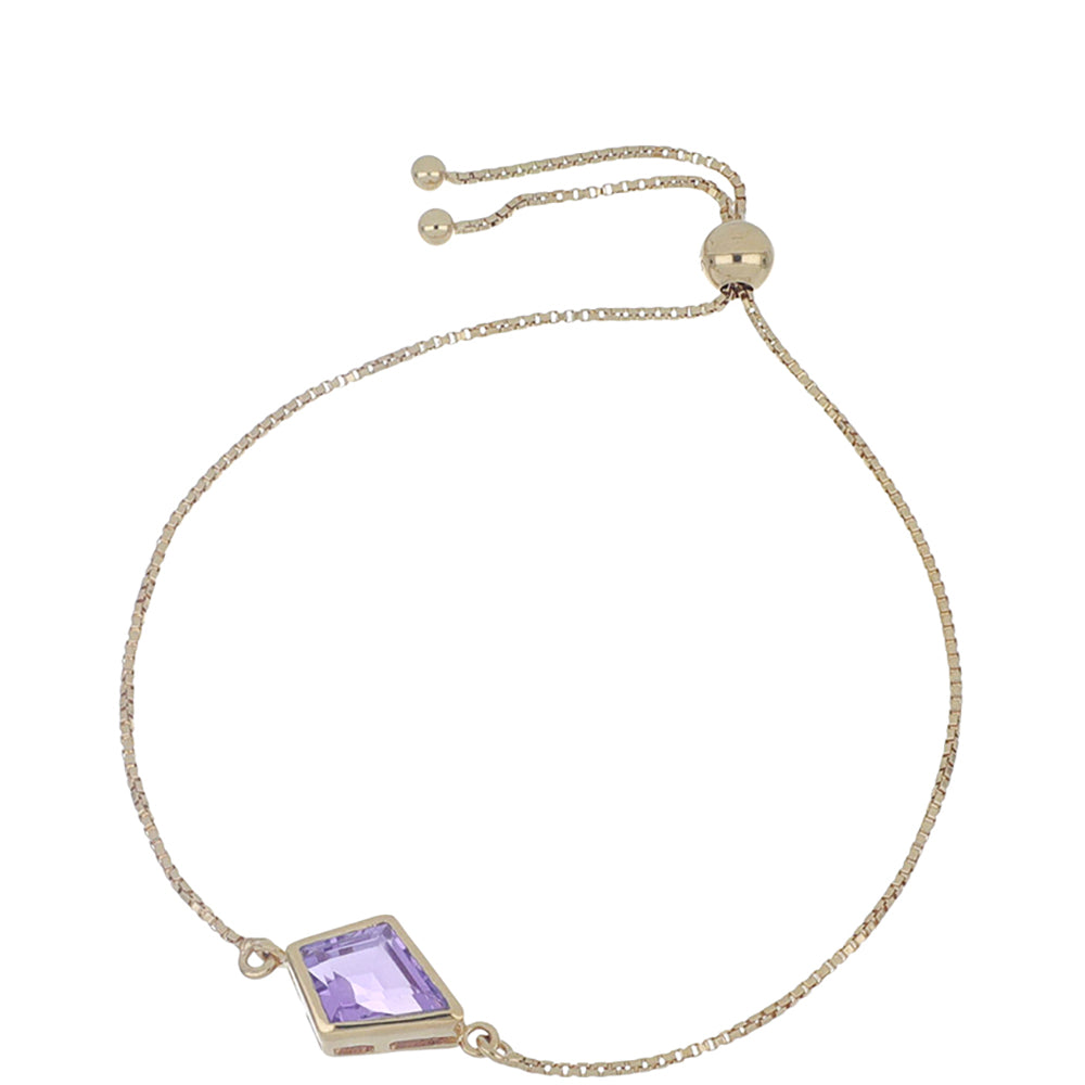 Goldplattiertes Silberarmband mit Amethyst aus Vera Cruz 1 