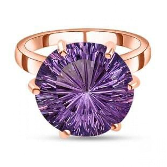 Goldplattierter Silberring mit Amethyst aus Vera Cruz