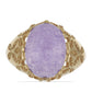 Goldplattierter Silberring mit lavendelfarbenem Jadeit aus Marsden River