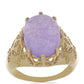 Goldplattierter Silberring mit lavendelfarbenem Jadeit aus Marsden River
