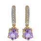 Goldplattierte Silberohrringe mit Amethyst aus Vera Cruz und weißem Topas