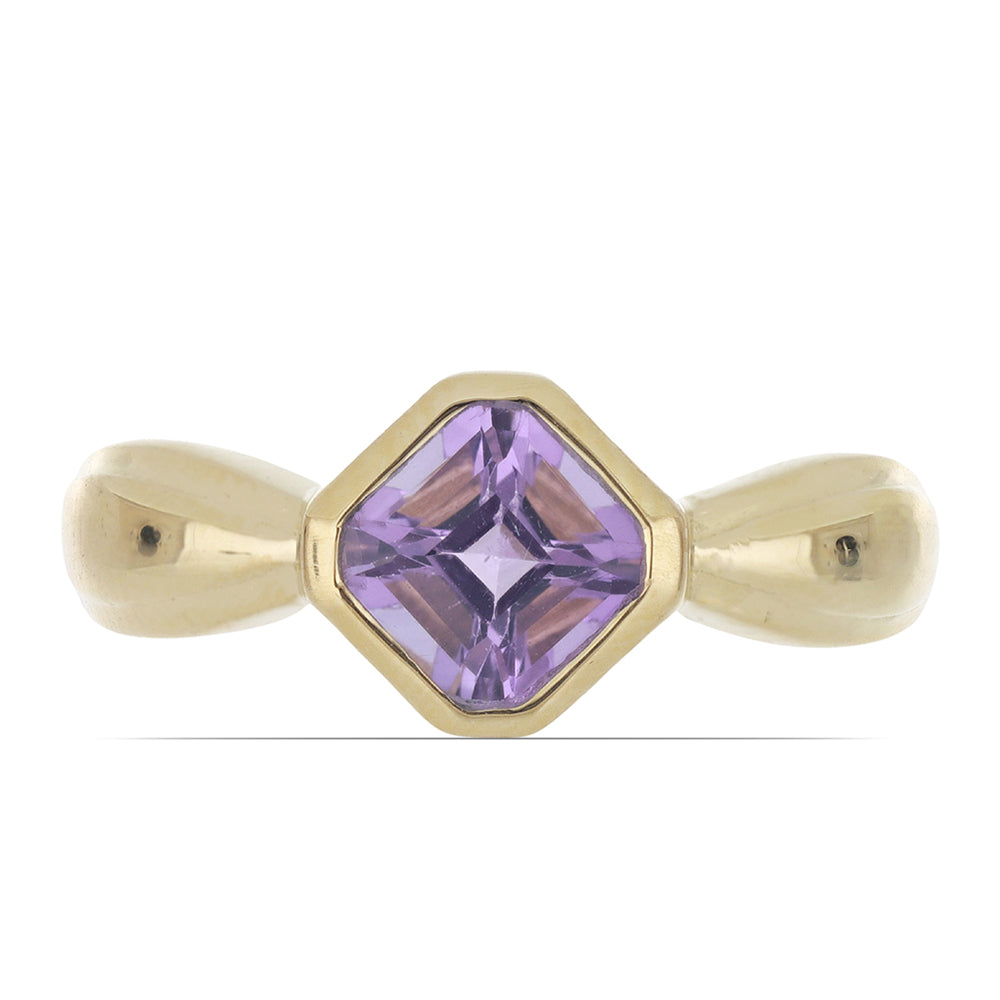 Goldplattierter Silberring mit Amethyst aus Vera Cruz 1 