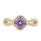 Goldplattierter Silberring mit Amethyst aus Vera Cruz