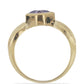 Goldplattierter Silberring mit Amethyst aus Vera Cruz