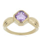 Goldplattierter Silberring mit Amethyst aus Vera Cruz
