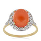 Goldplattierter Silberring mit Karneol und weißem Topas